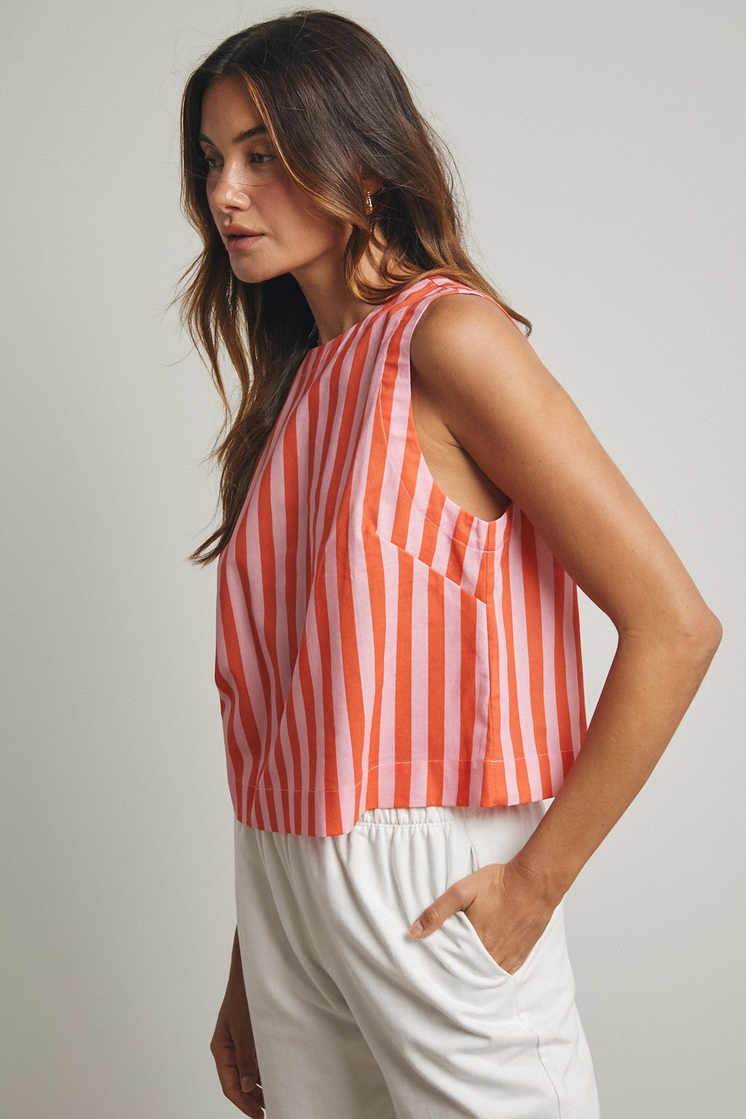 boardwalk babe striped tank