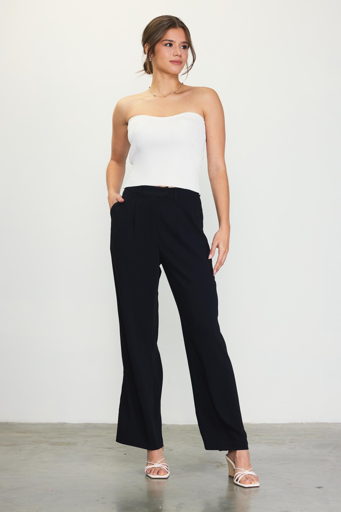 boss b pintuck trouser pant