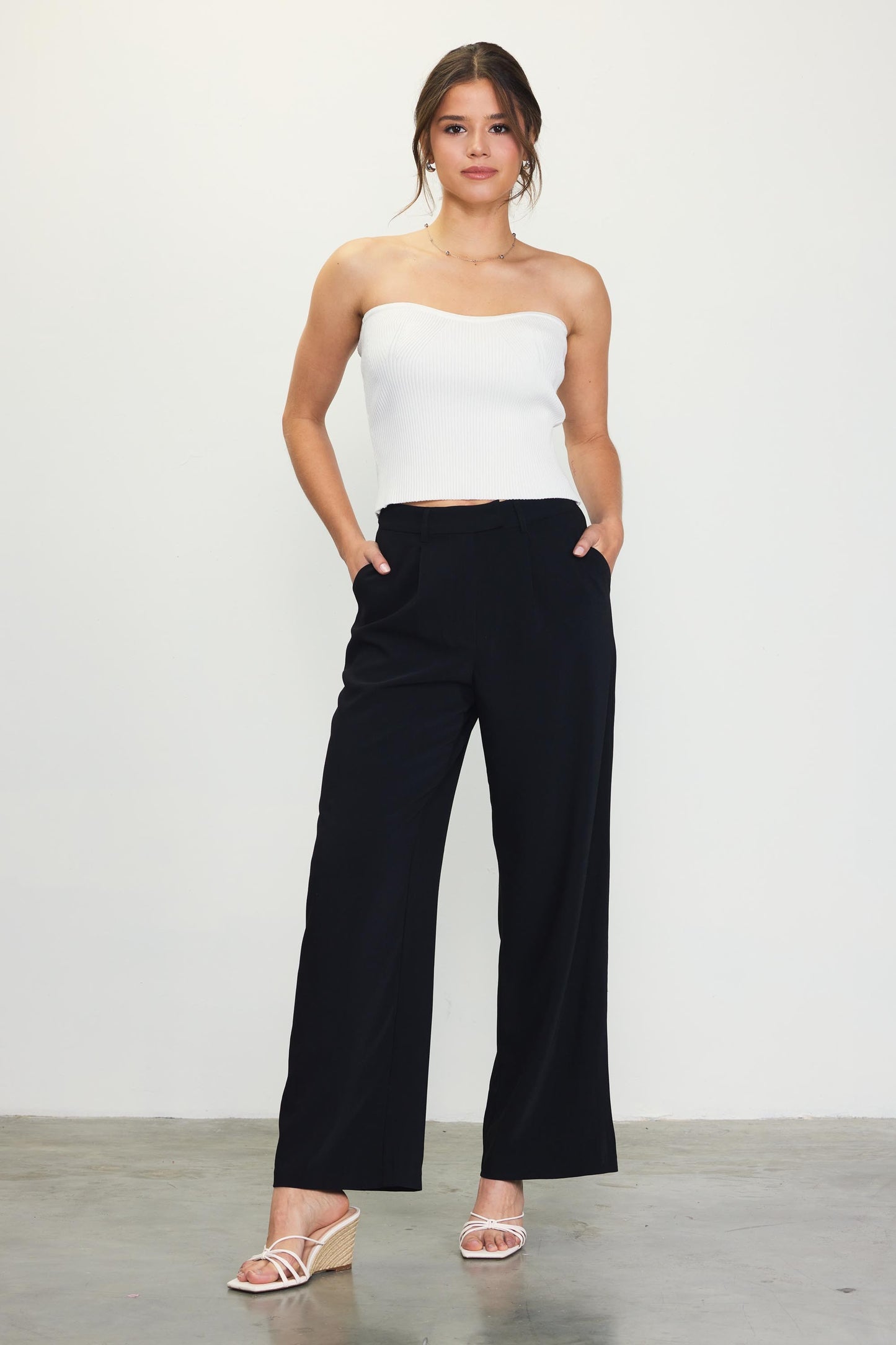 boss b pintuck trouser pant