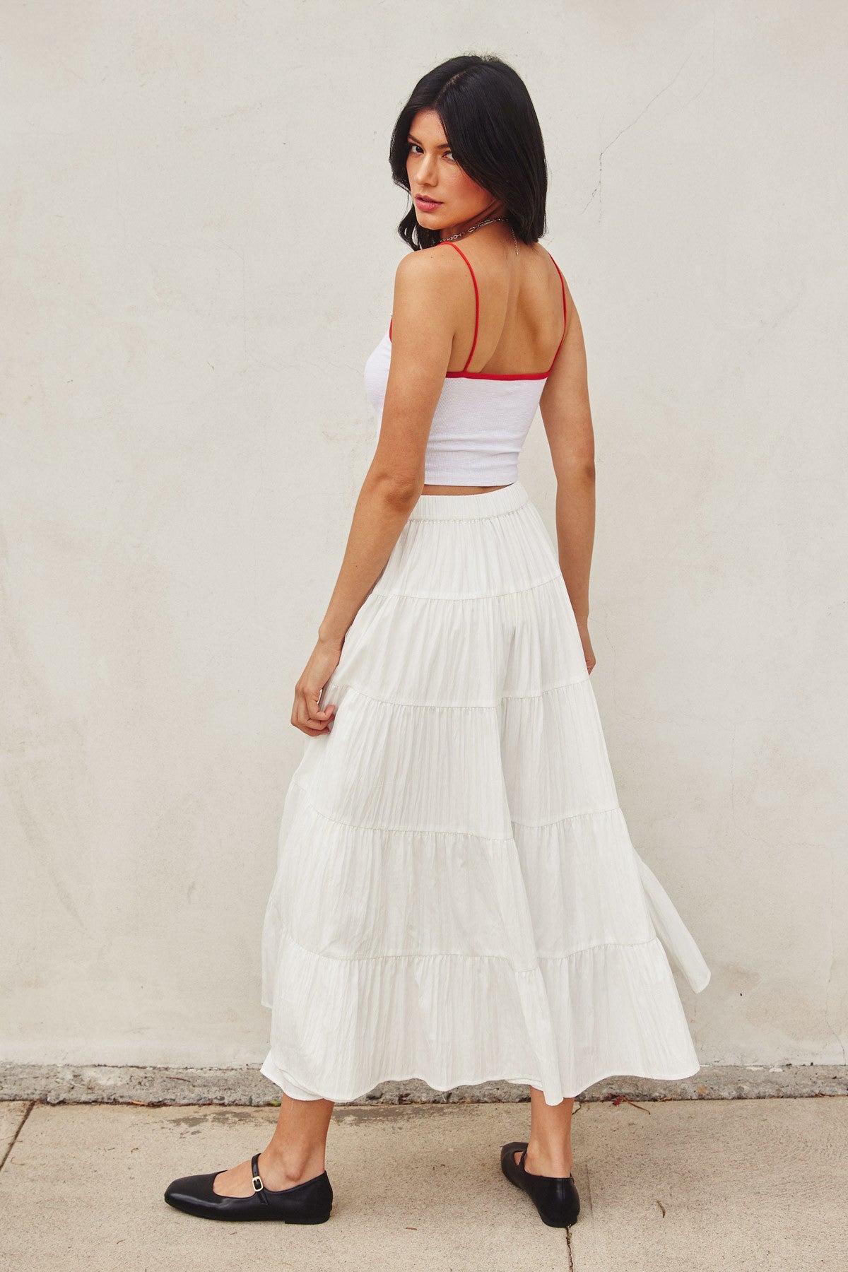 bow tie tiered skirt