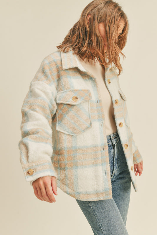 brushed plaid jacket