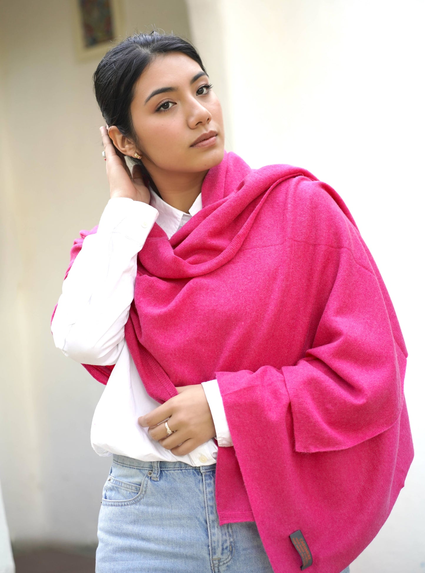 Cashmere Scarf/Wrap Magenta