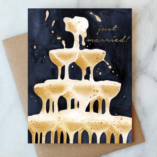 Wedding Bubbles Champagne Tower Card