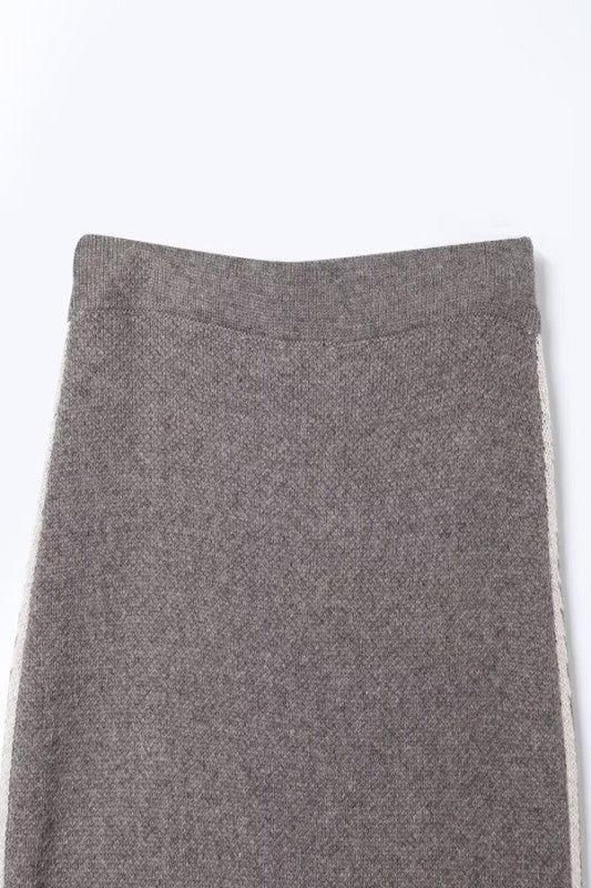 Contrast Piping Skirt