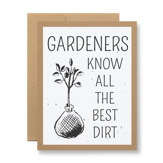 Plantable Seed Paper Greeting Card - ...All the Best Dirt