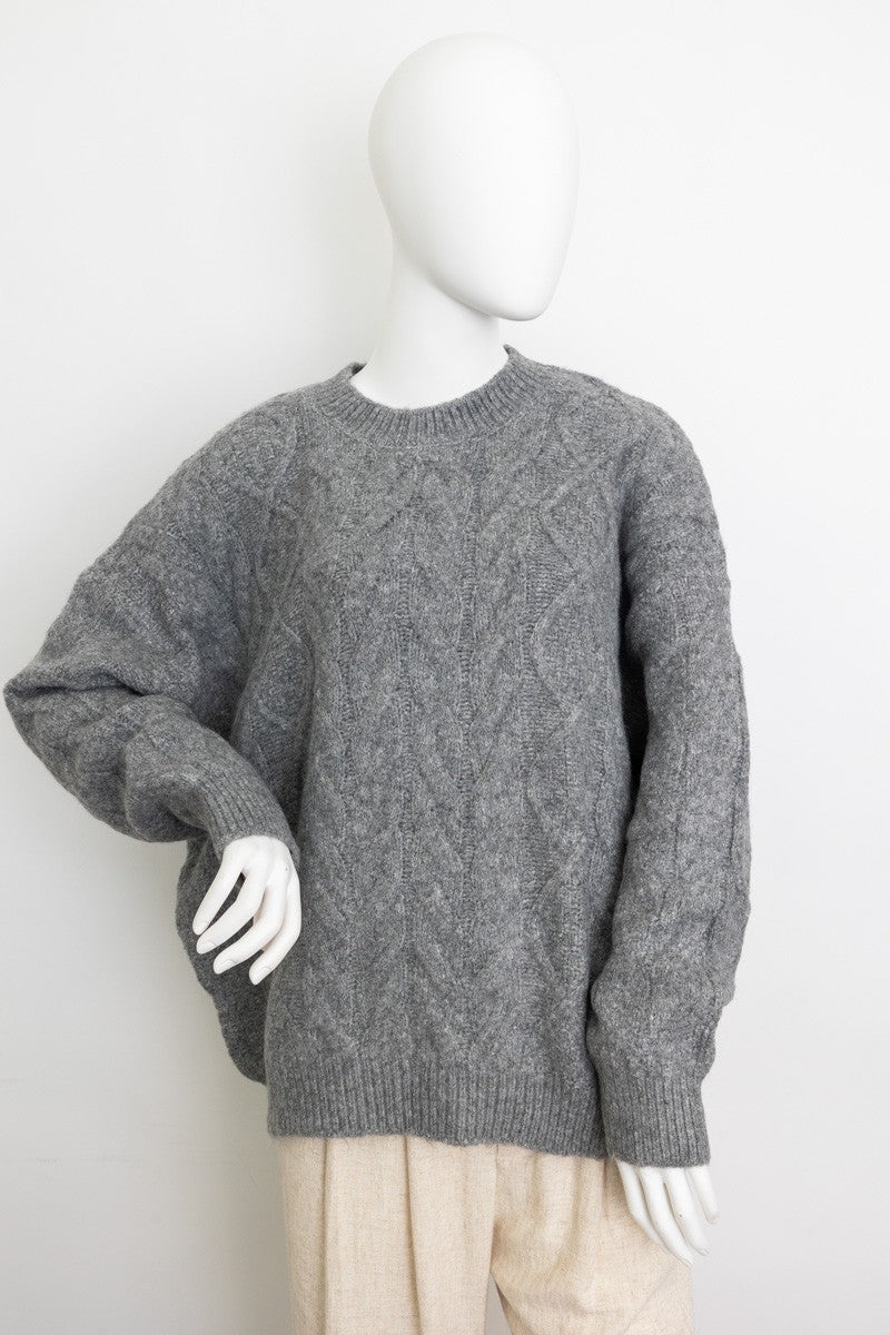 cable knit cutie oversized pullover