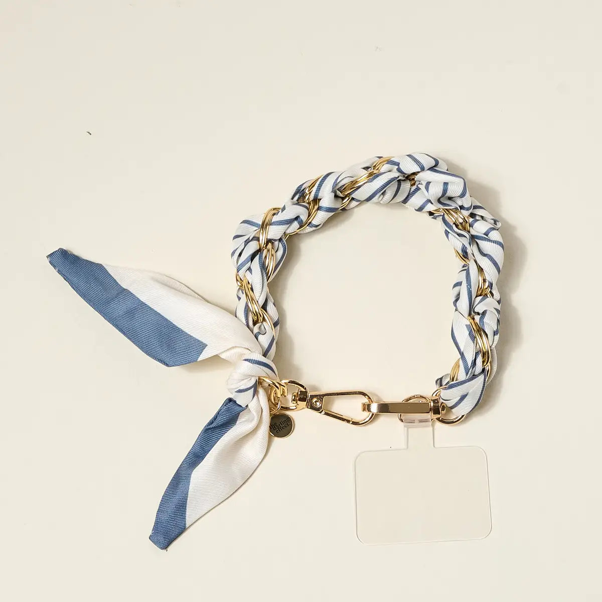 call me later phone scarf-bluebell stripe