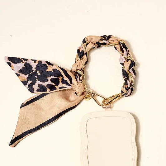 call me later phone scarf-cheetah