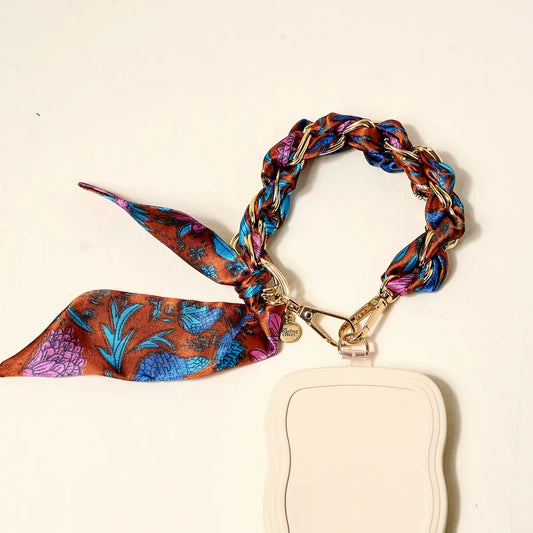 call me later phone scarf-vibrant bloom