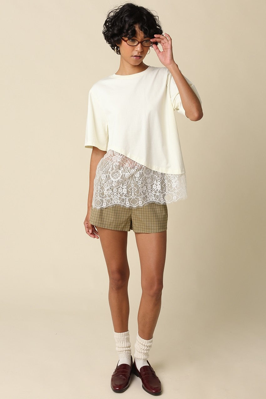 camila layered hem tee top