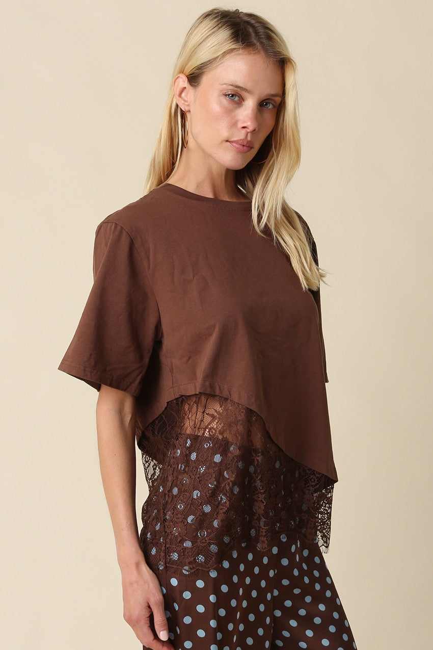 camila layered hem tee top