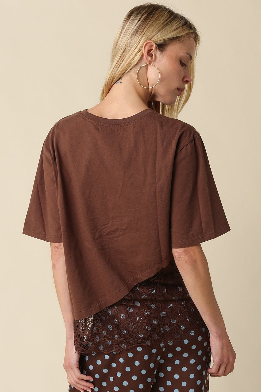 camila layered hem tee top