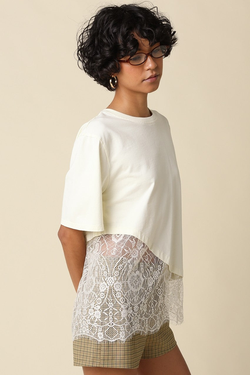 camila layered hem tee top