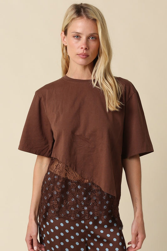 camila layered hem tee top
