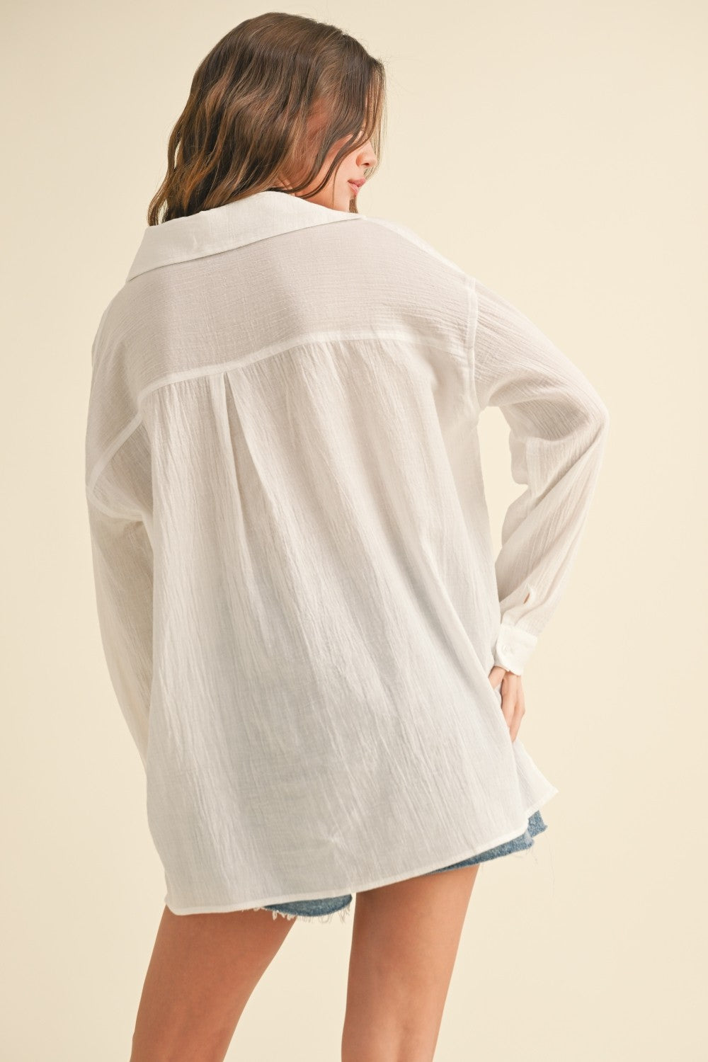 carly cotton button down shirt