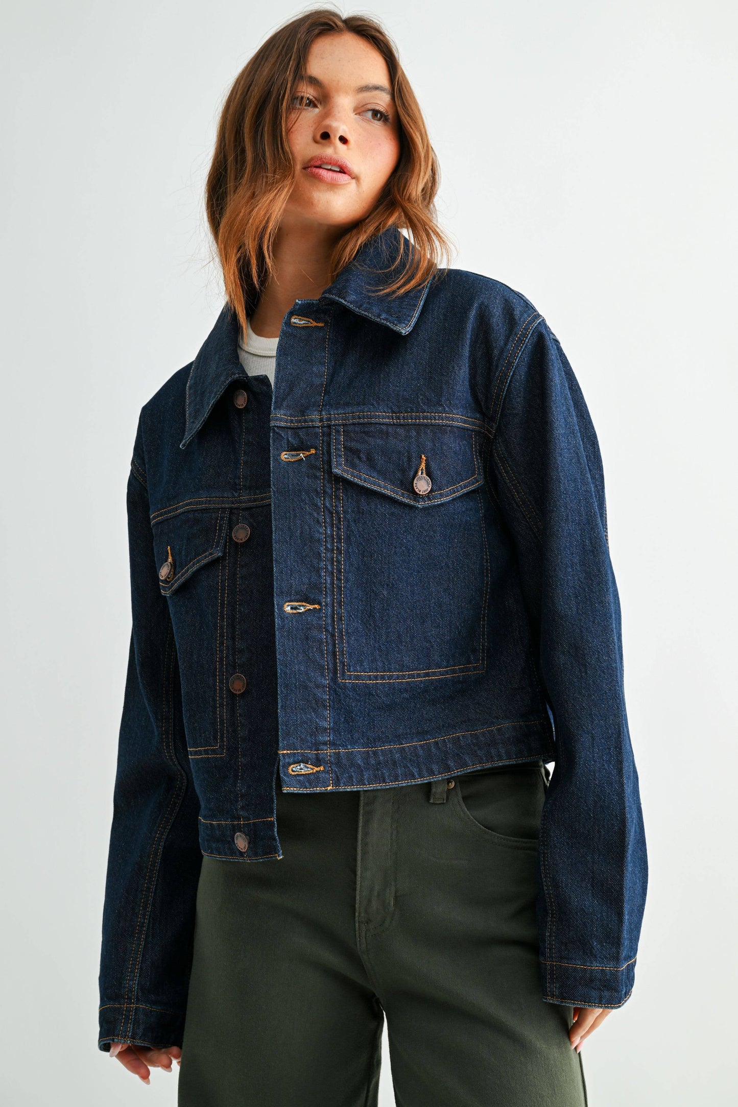 city girl denim fur jacket