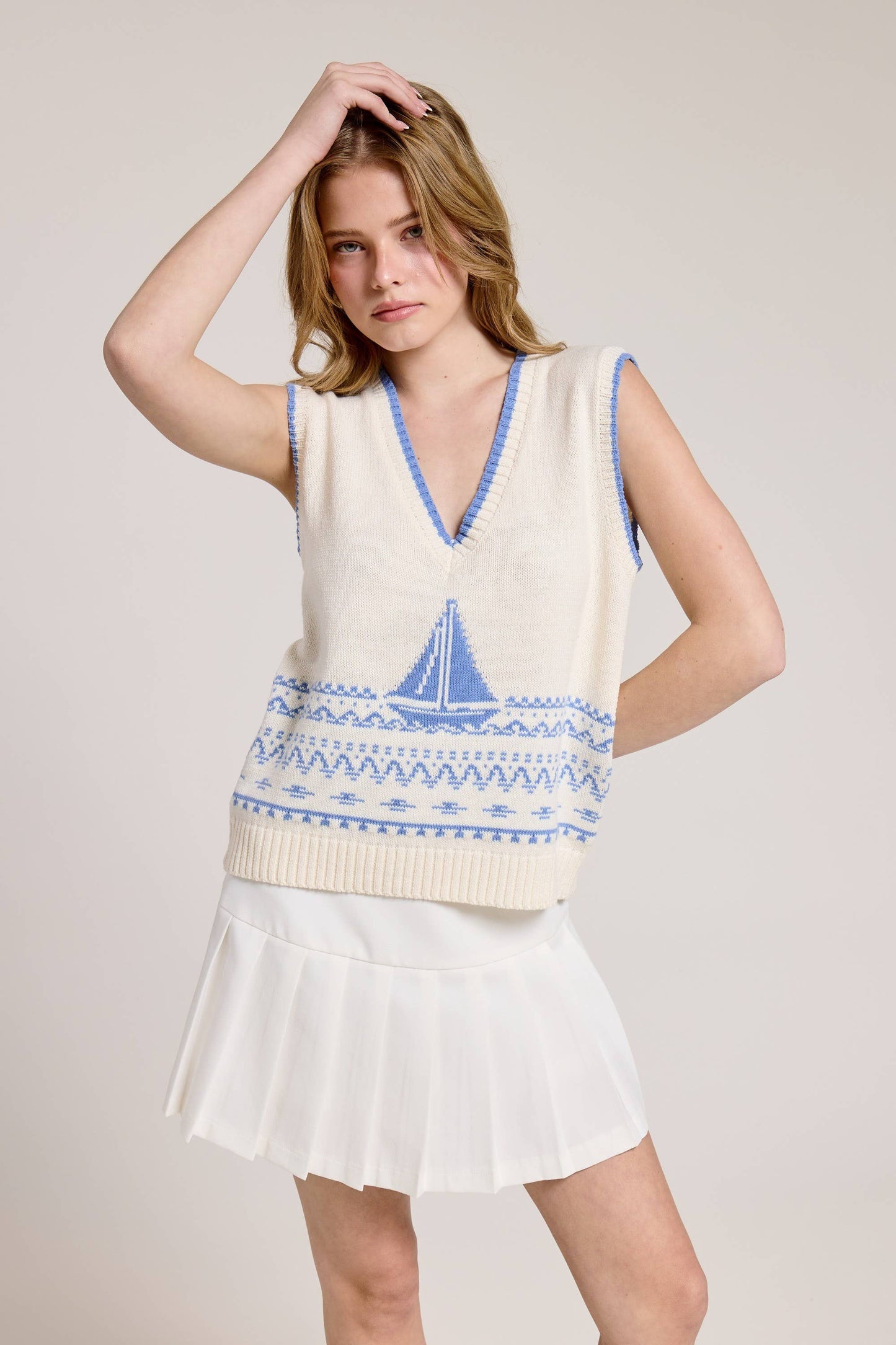Smooth sailing knit vest