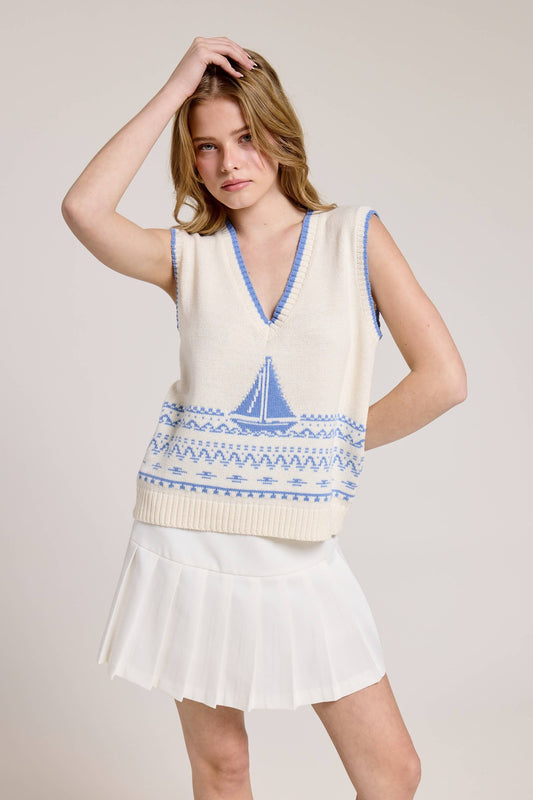 Smooth sailing knit vest
