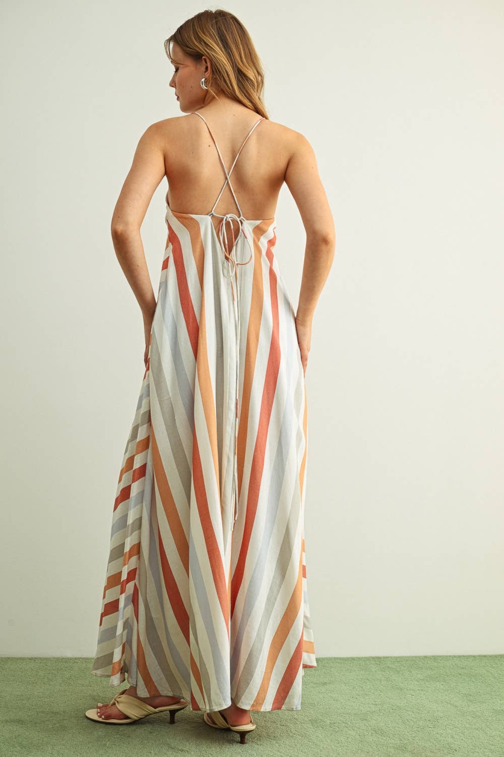 Summer Skies Stripe Maxi Dress