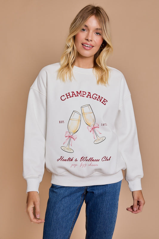 champagne health & wellness club sweatshirt