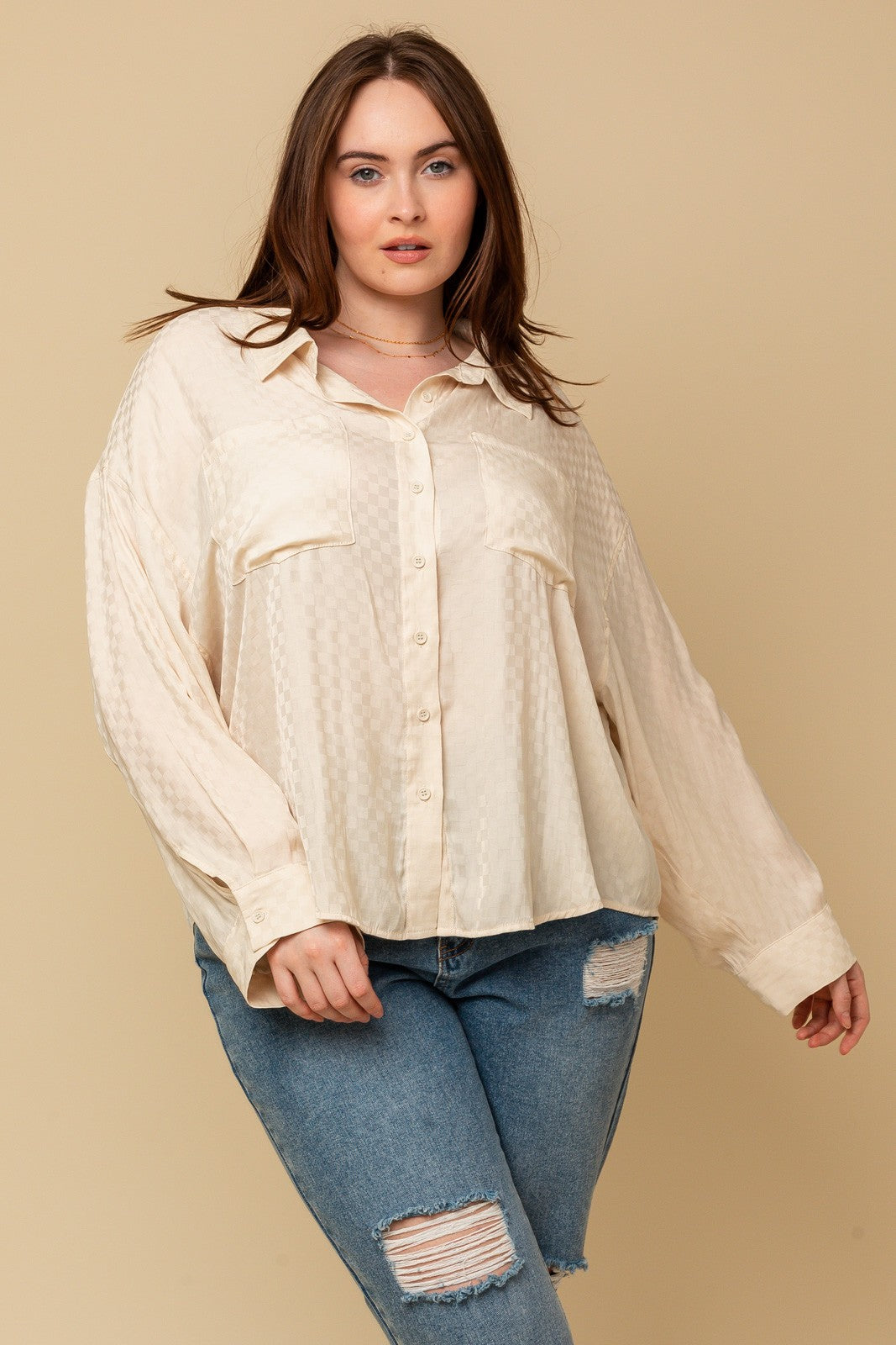 check yourself oversized shirt-curvy