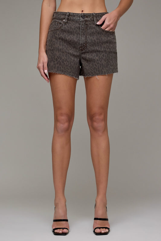 cheetah high rise shorts