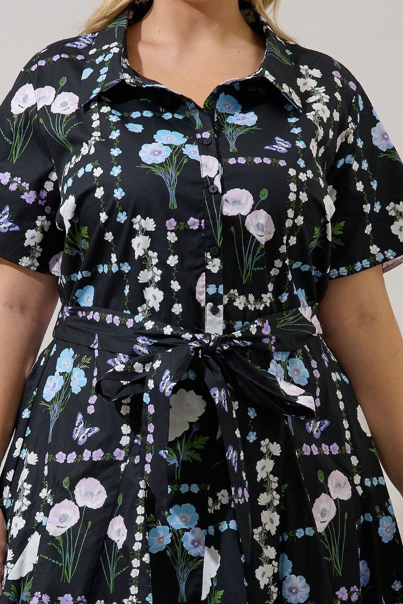 chellie floral mini dress-curvy