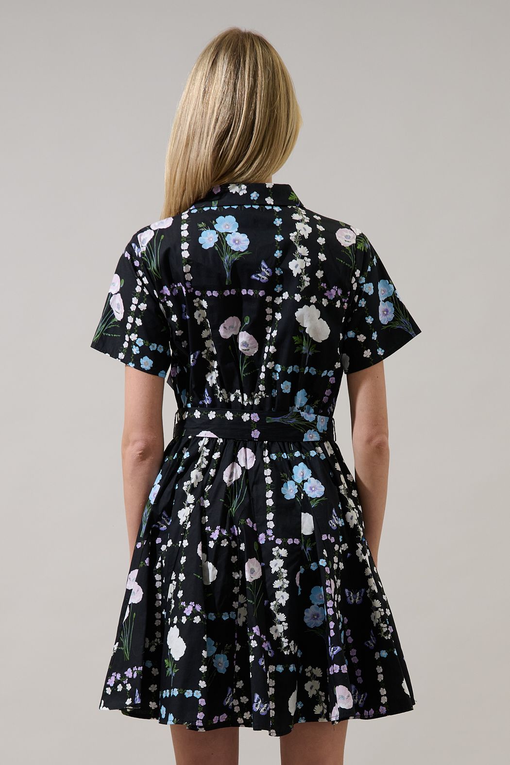 chellie floral mini dress
