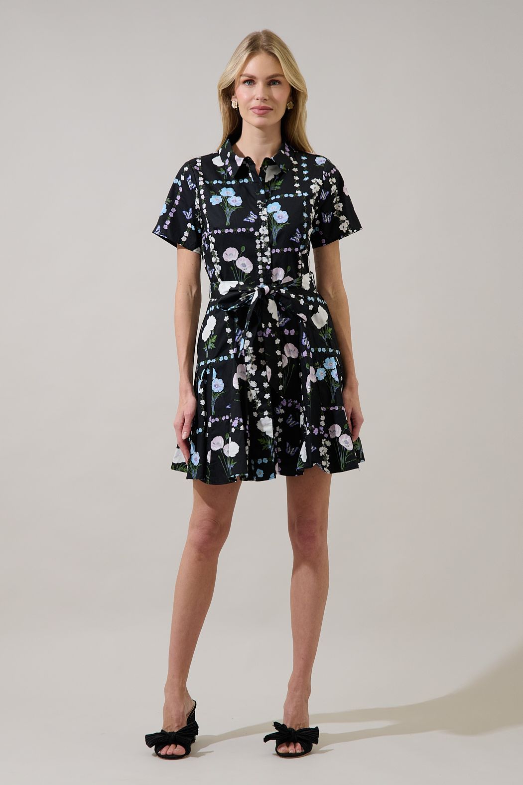 chellie floral mini dress