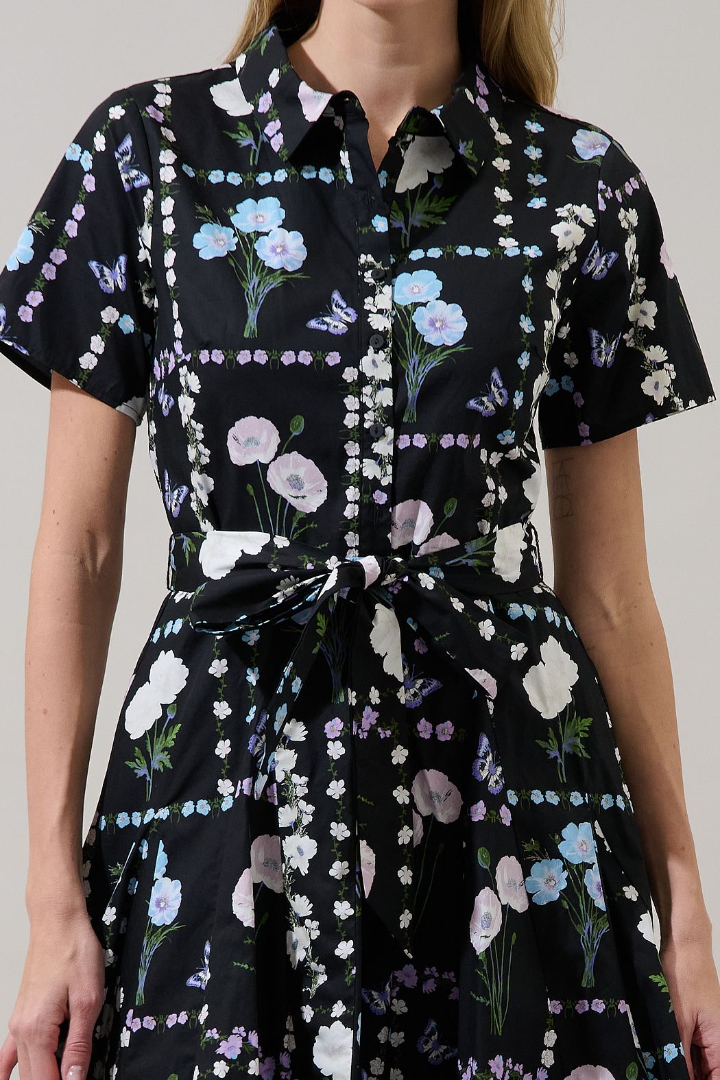 chellie floral mini dress