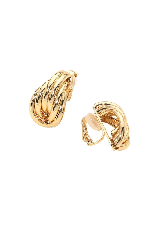 chunky metal clip on earrings