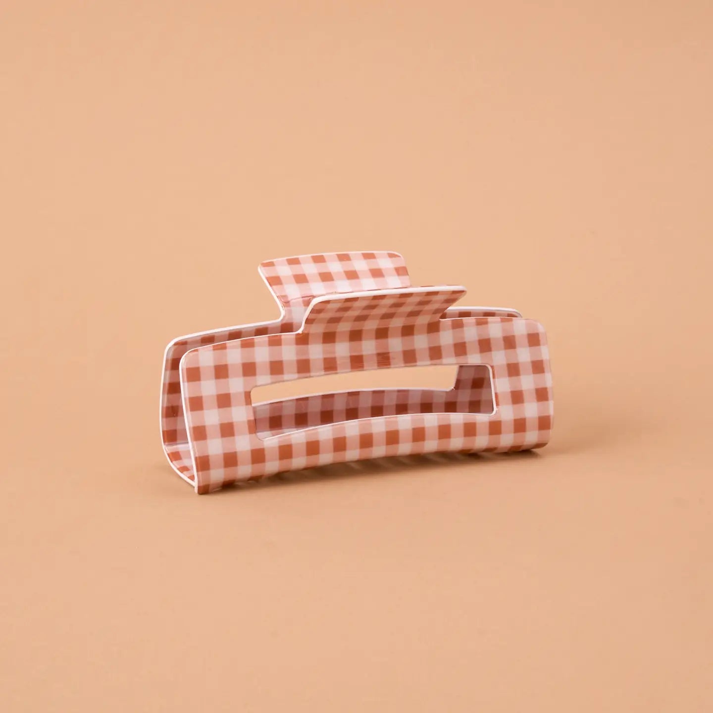 claw clip-maple gingham