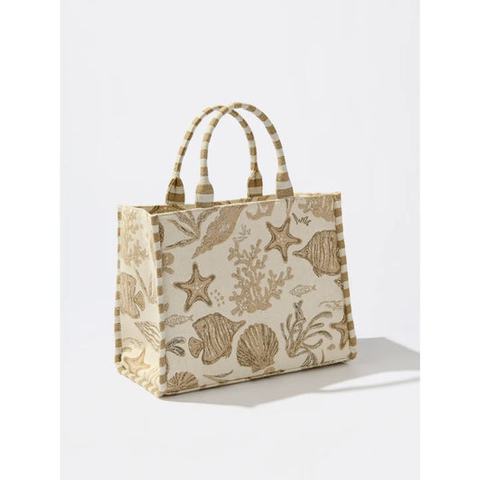coastal jacquard tote