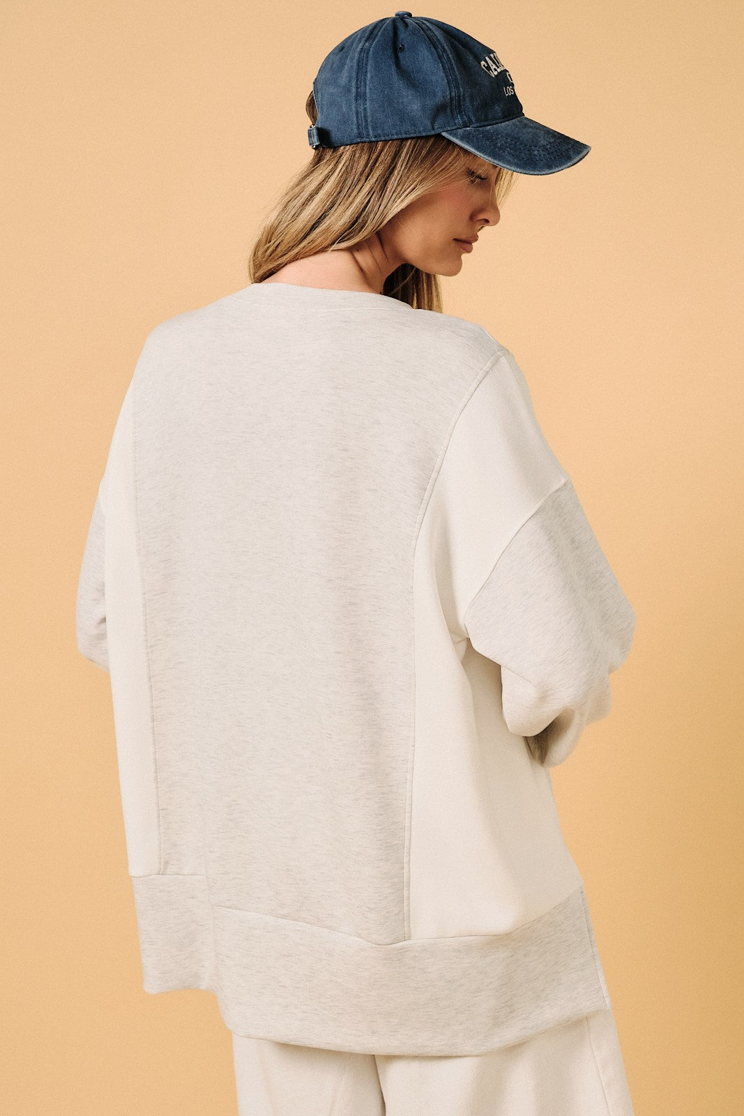 Color Block Oversize Top