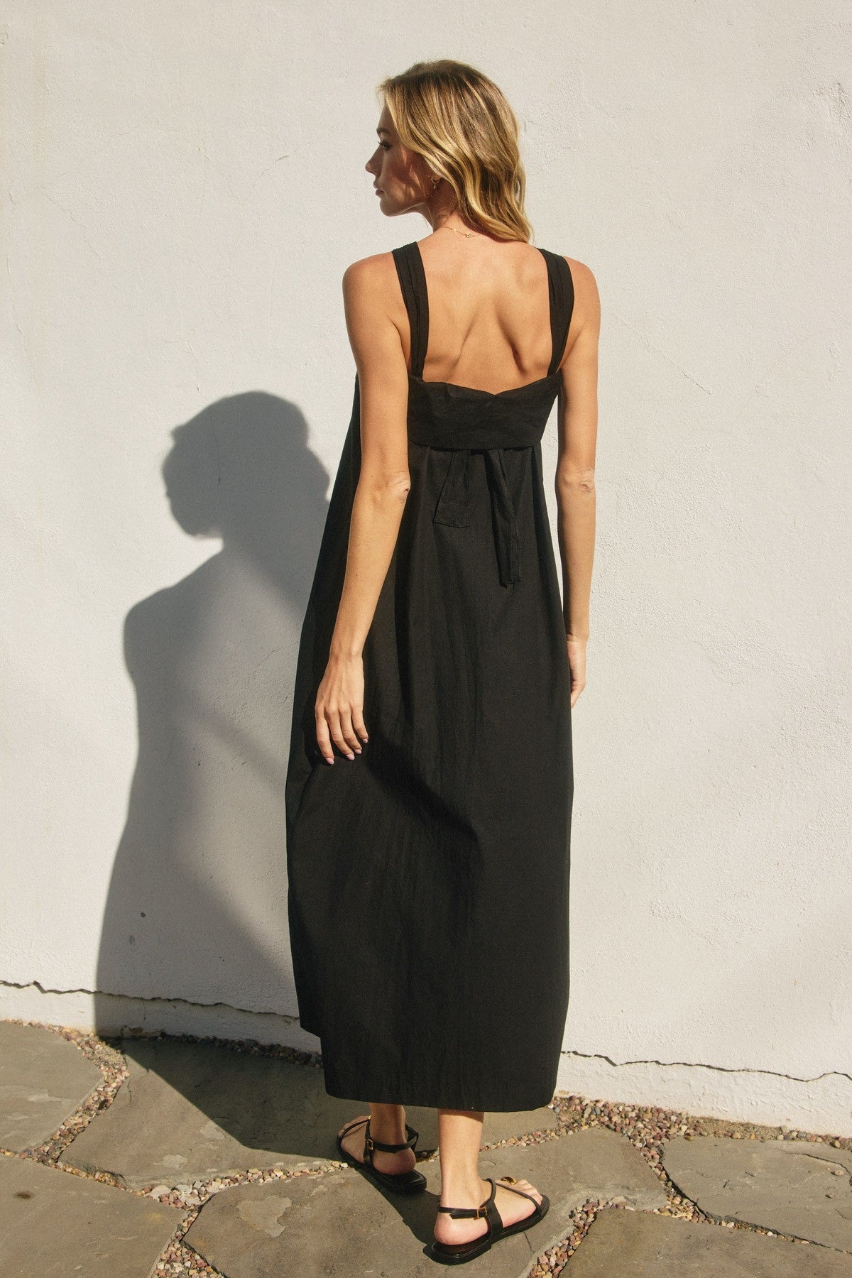 cotton halter neck maxi dress