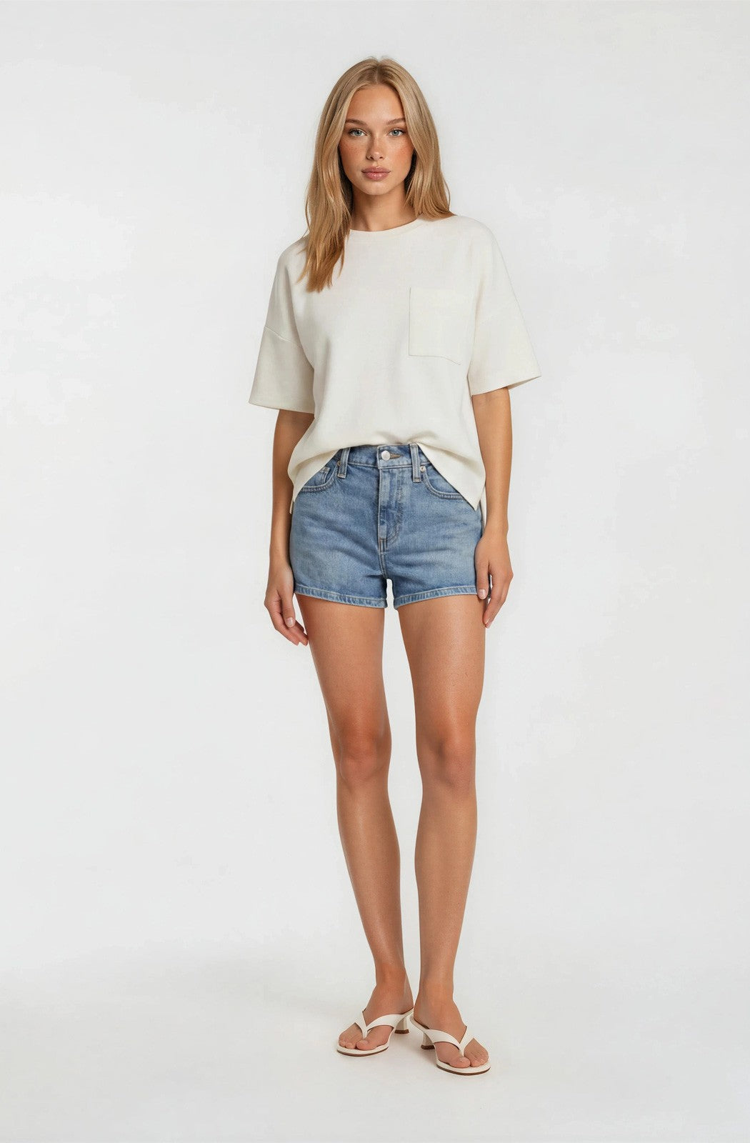 crew neck short sleeve pocketed scuba top