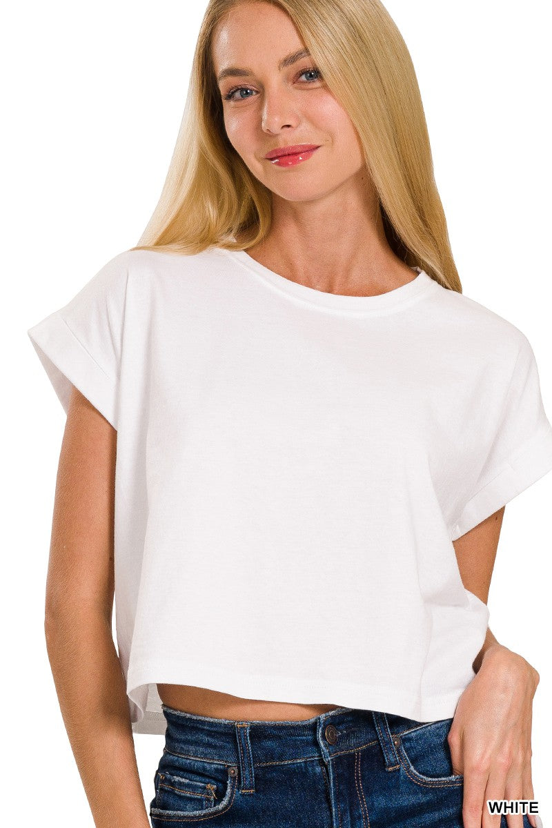 cropped boxy muscle tee