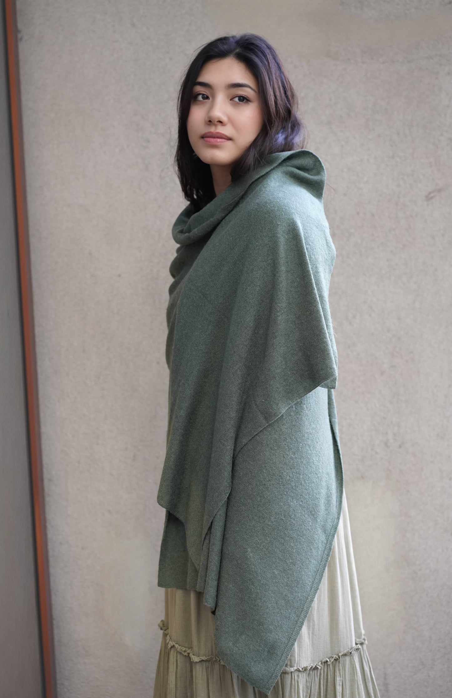Cashmere Scarf/Wrap Seaweed