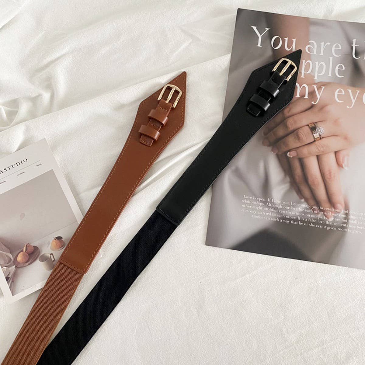 HIGHLY ELASTIC WIDE-BRIMMED FASHIONABLE BELT