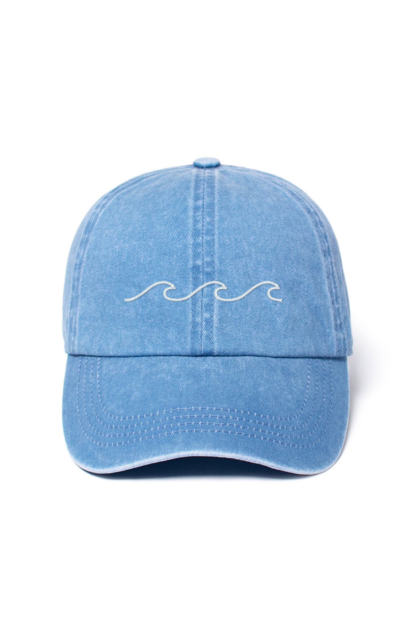 LCAP031 - "Waves" Embroidery Washed Baseball Cap