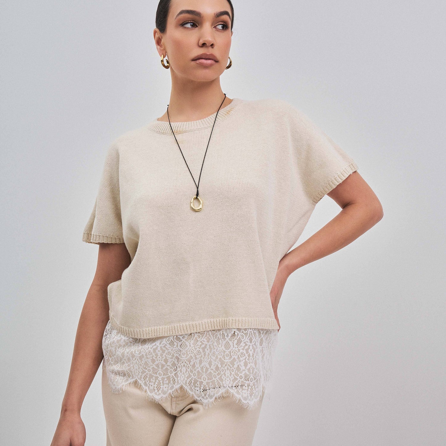 Lace Trim sweater
