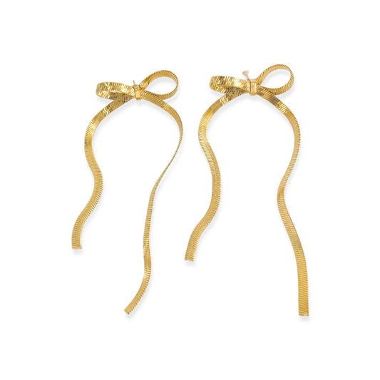 dangle ribbon earrings