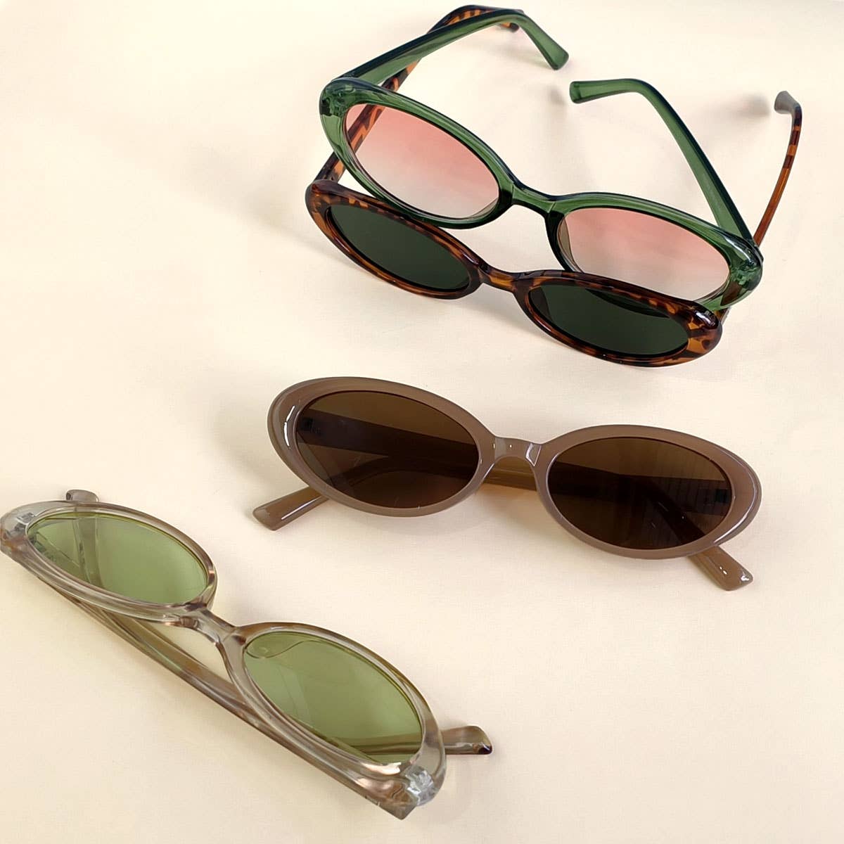 RETRO SMALL OVAL FRAME SUNGLASSES
