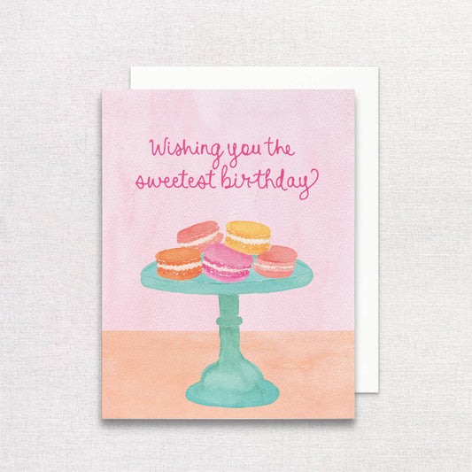 Macaron Sweetest Birthday Greeting Card