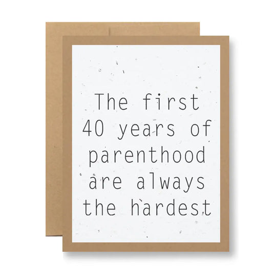 Plantable Seed Paper Greeting Card - the First 40 Years...
