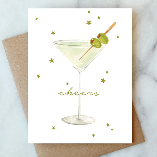 Dirty Martini Cheers Greeting Card