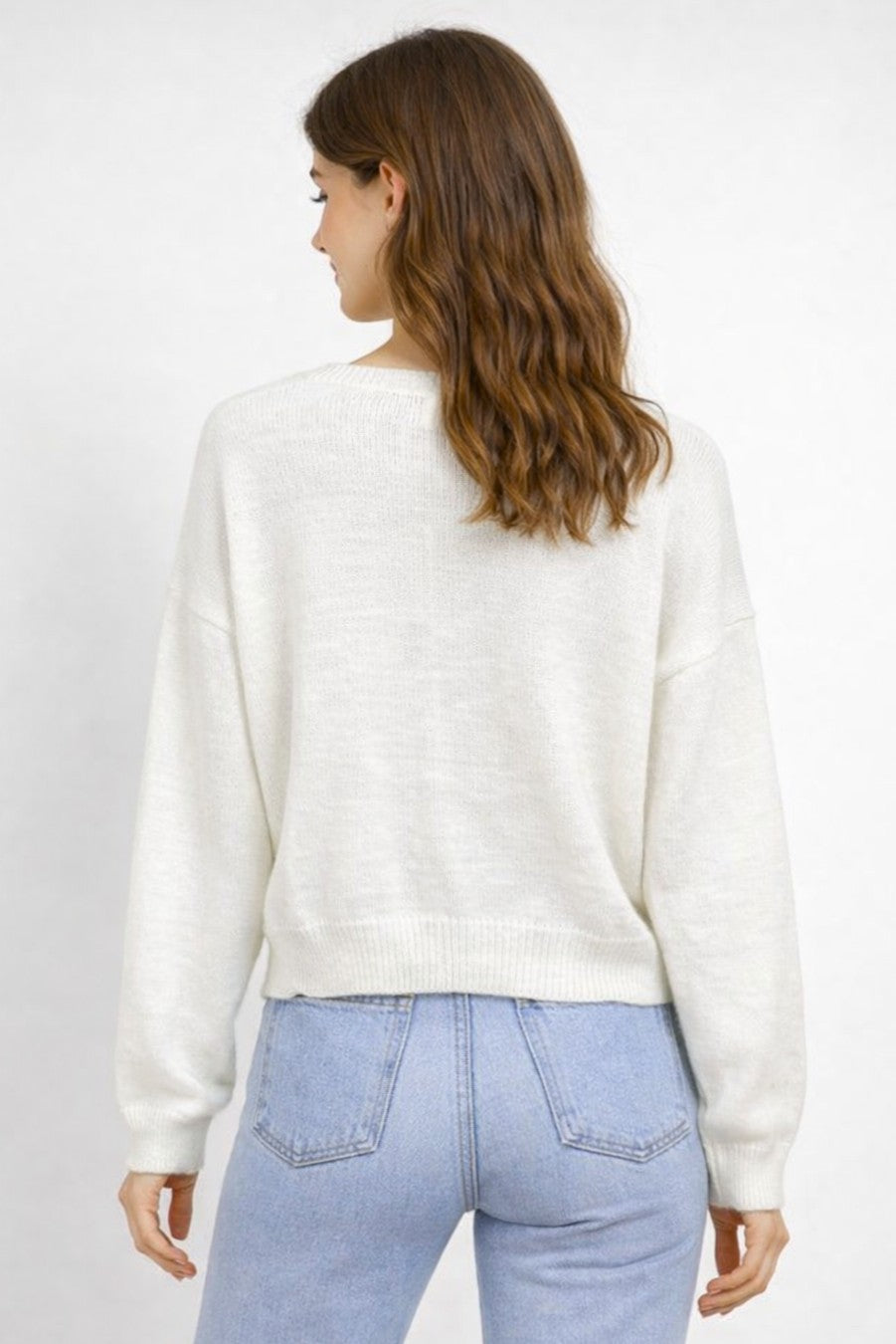 double fish knit sweater