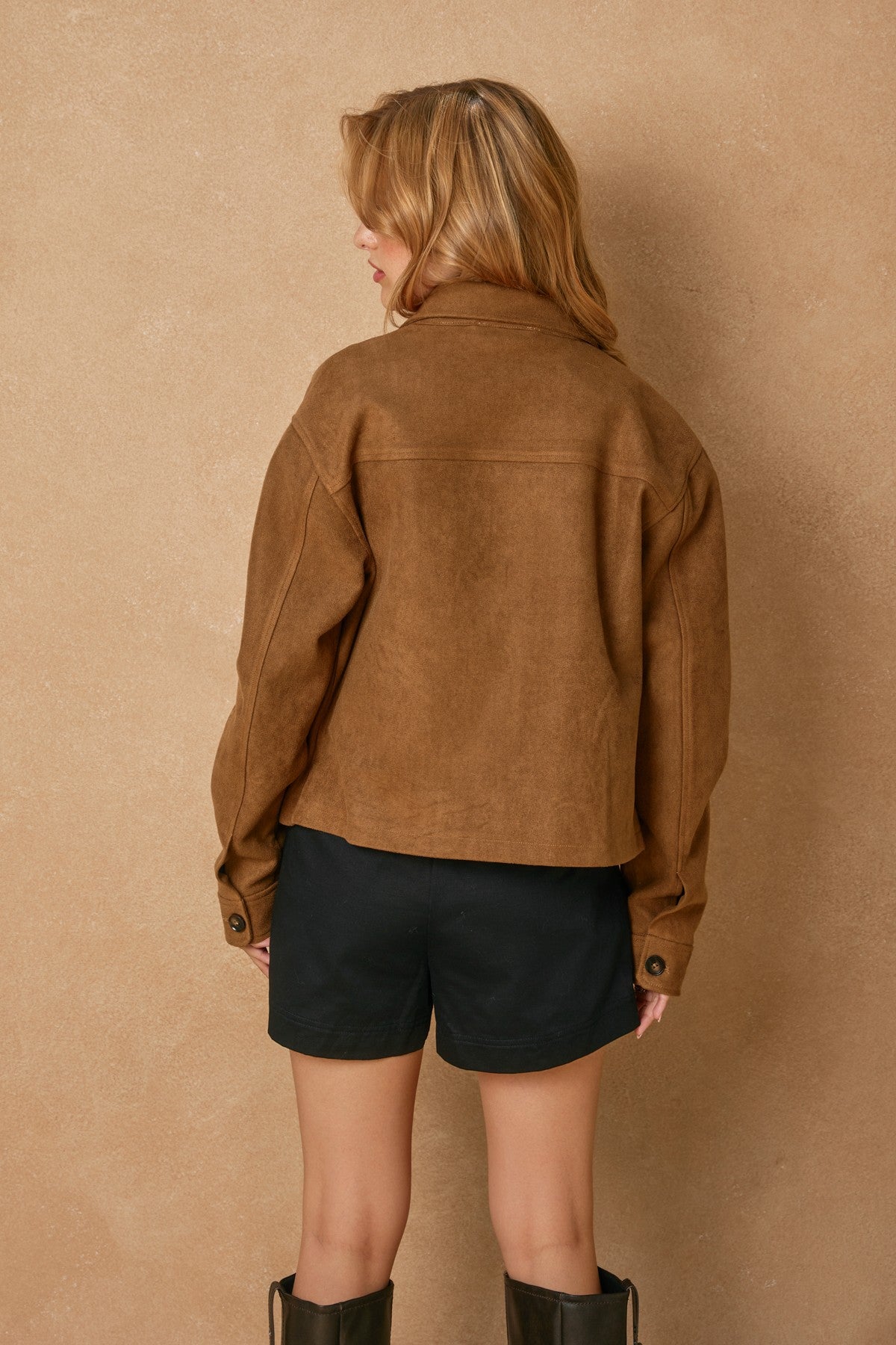 dune hill suede collared jacket