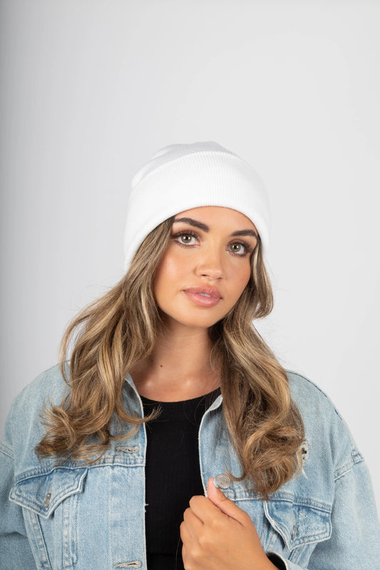 basic knit cuffed beanie