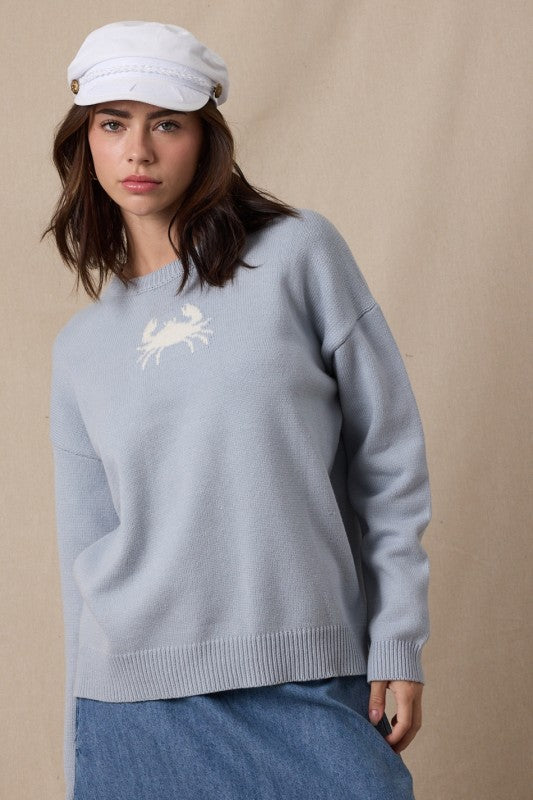 Crab Drop Shoulder Sweater